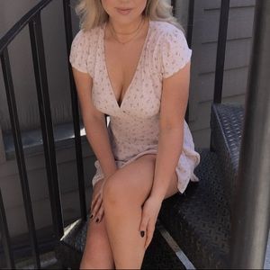 BRANDY MELVILLE PINK WRAP DRESS